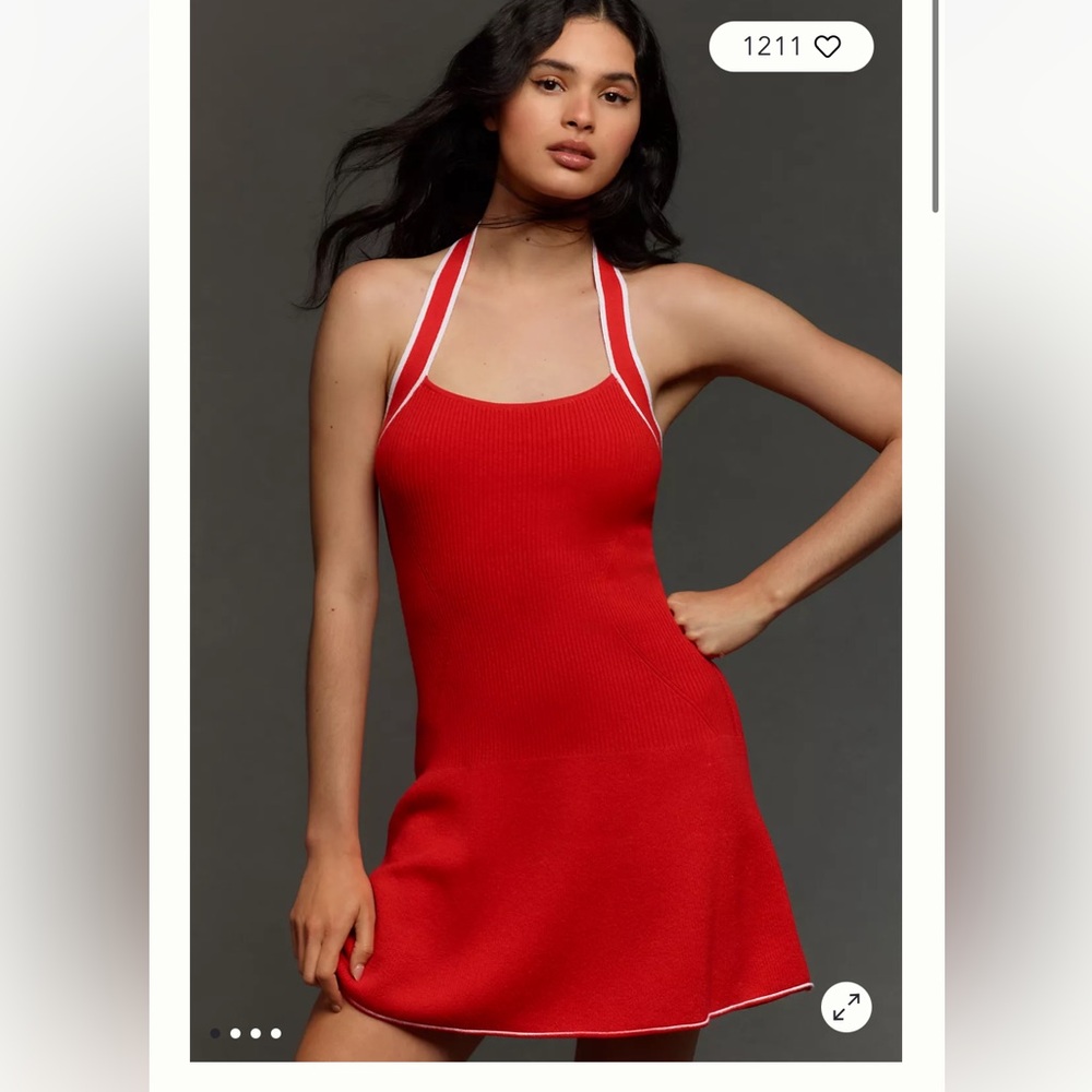 NWT Anthropologie Daily Practice full speed Halter Mini Dress